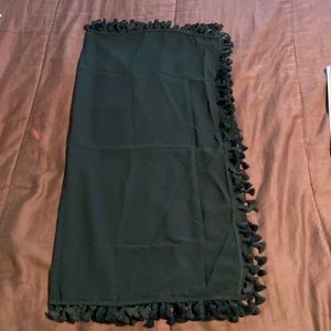 Black Fringed Sarong Coverup by Ekouaer Brand.  NWT!